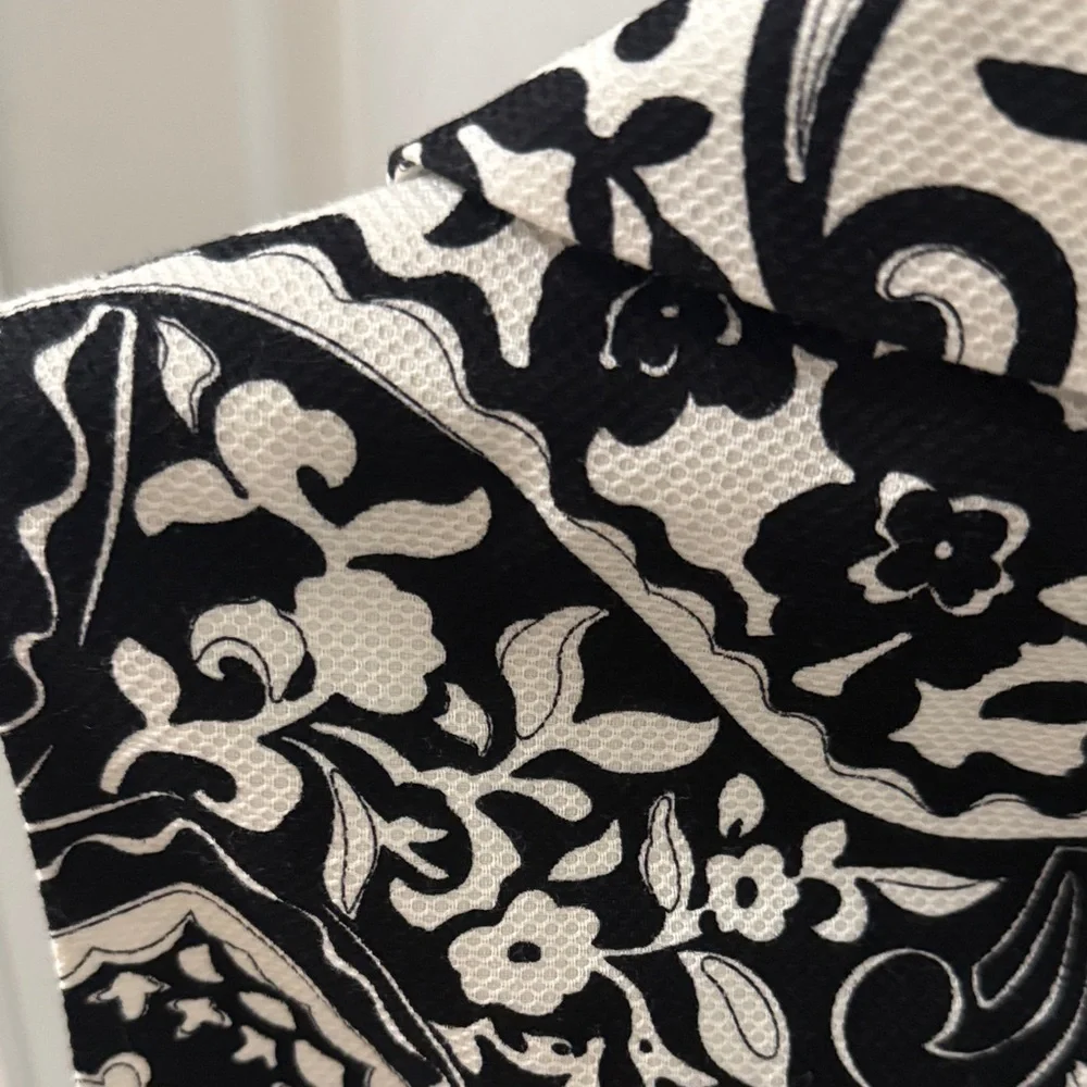 Rickie Freeman Teri Jon Black and White Paisley Dress 4 - Picture 5 of 9